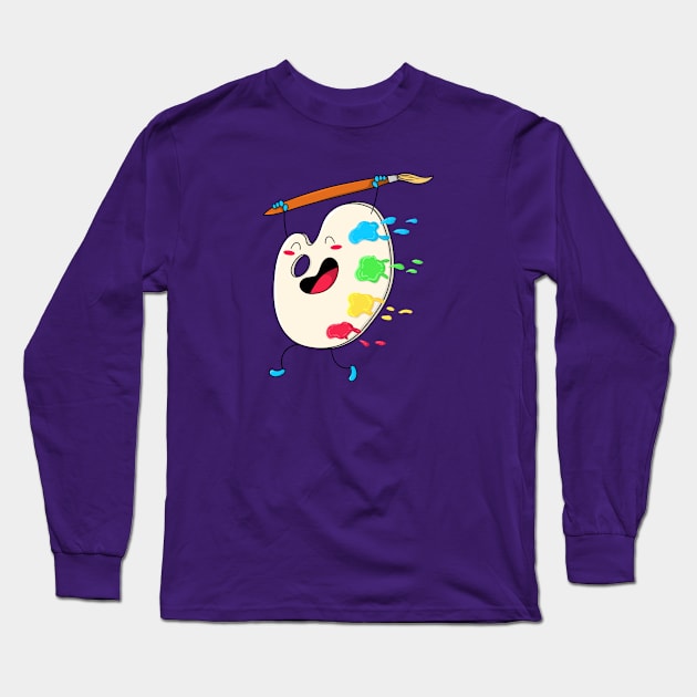 Paint palette Long Sleeve T-Shirt by JoanaJuheLaju1